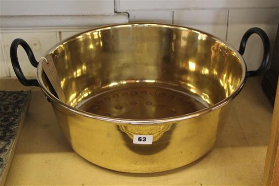 Victorian brass & copper preserve pan